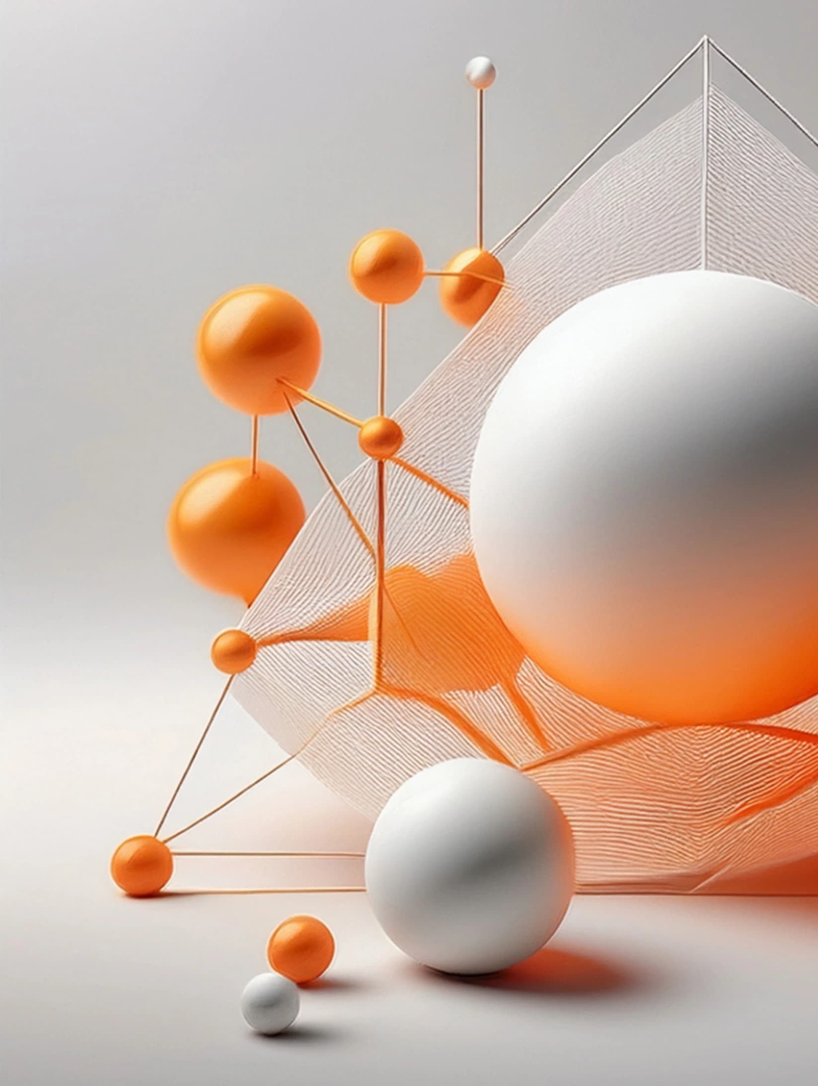 Immagine astratta composta da linee e punti interconnessi che rappresentano l’elaborazione e la connessione dei dati gestiti dalla business intelligence.